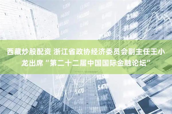 西藏炒股配资 浙江省政协经济委员会副主任王小龙出席“第二十二届中国国际金融论坛”